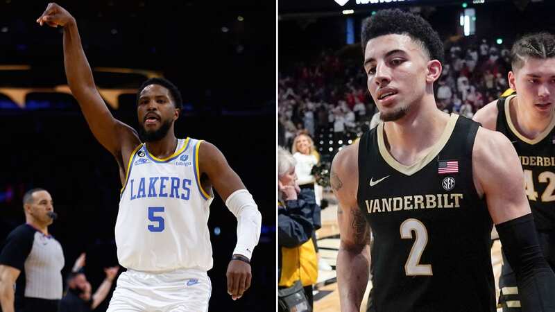 Malik Beasley - who dated Larsen Pippen - scored 25 points as the Los Angeles Lakers defeated the Golden State Warriors on Thursday night (Image: Getty Images)