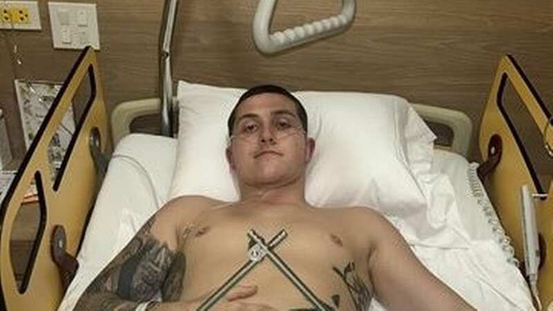 Kieran, 23, a personal trainer, needed life-saving surgery after a fall from a hotel balcony in Thailand (Image: MEN MEDIA)