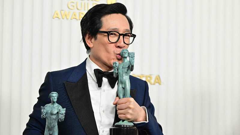 Ke Huy Quan became the first Asian actor to win the Best Male Actor in a Supporting Role at the SAG Awards (Image: AFP via Getty Images)