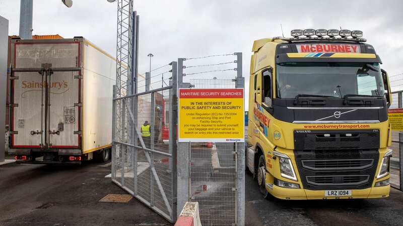 Lorries taking products from Britain will avoid checks if they are carrying products to be sold in Northern Ireland (Image: PA)