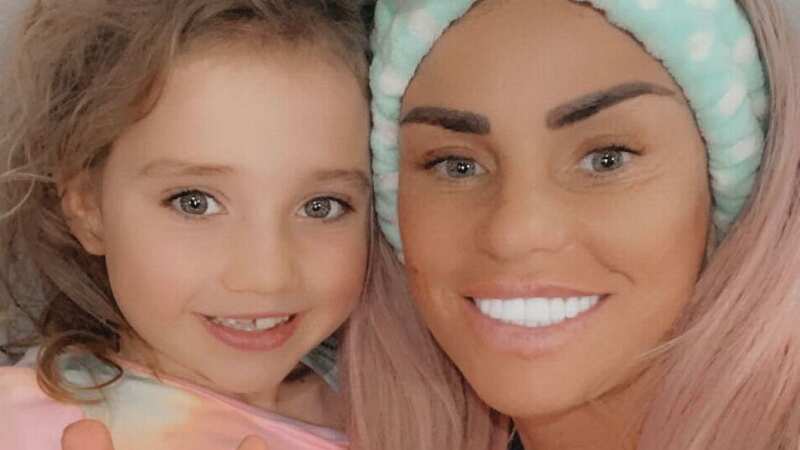 Katie Price unveils Bunny, 8, knee length hair extensions after extreme makeover