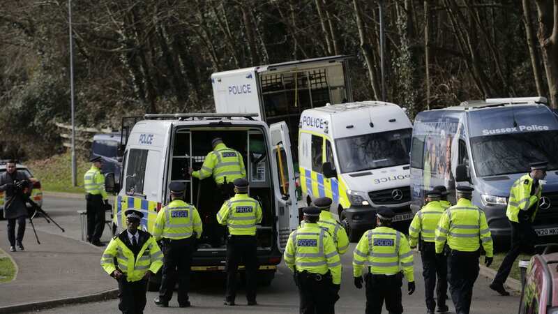 A huge police search has been launched for the missing baby (Image: Adam Gerrard / Daily Mirror)