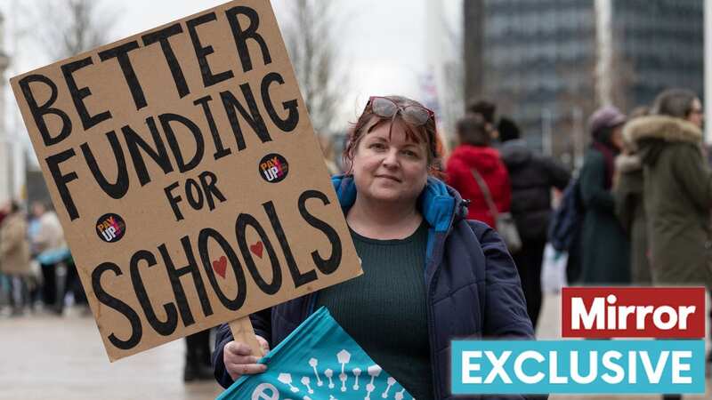 Striking teachers assemble in Centenary Square, Birmingham, for rally (Image: Daily Mirror)