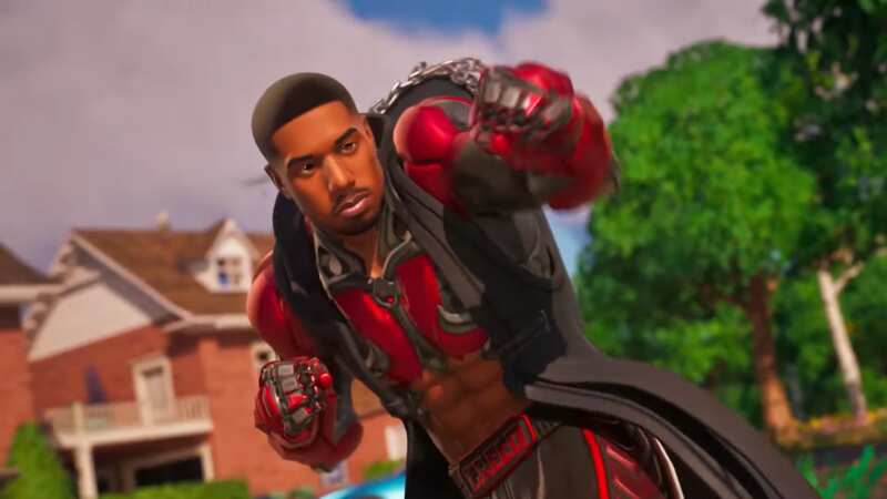 Adonis Creed makes his in-ring debut in Fortnite today – bionic arms and all (Image: epic games)