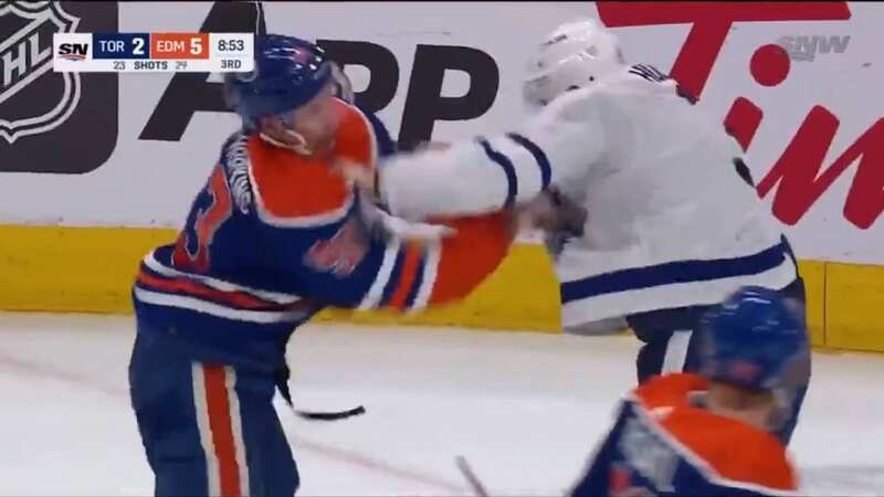 Ryan Nugent-Hopkins fought Justin Holl during the third period