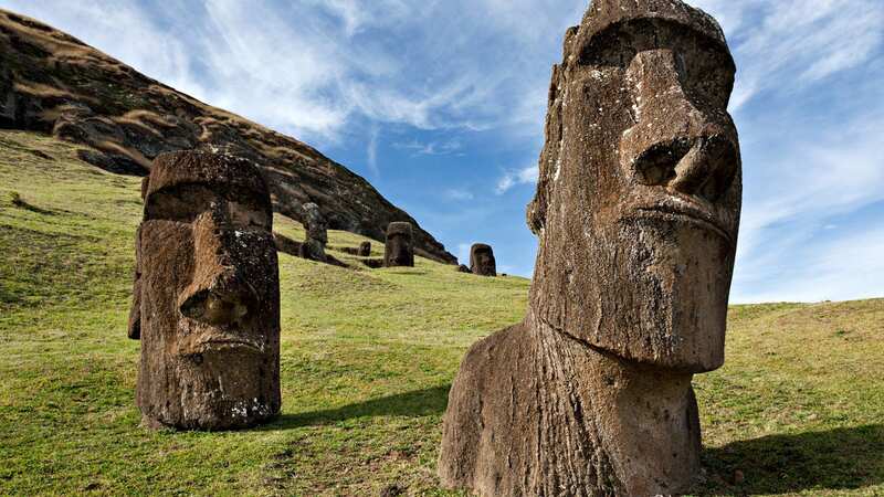 The moai was found last week by a group of scientists studying the bed of the Rano Raraku lake (Image: Ma