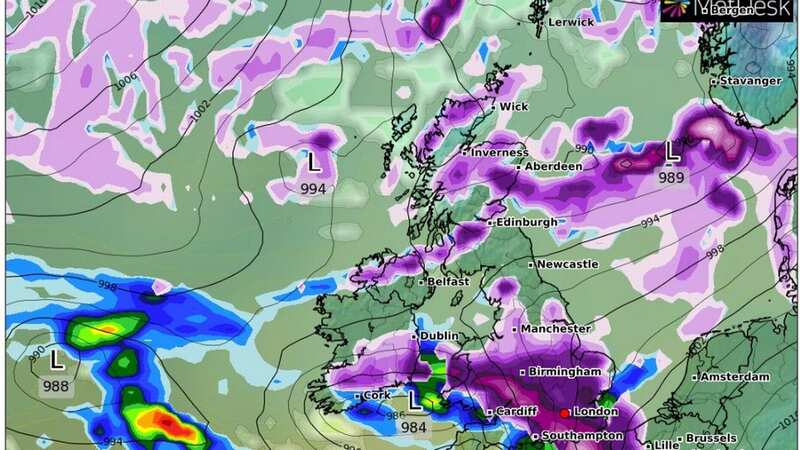 UK snow maps show flurries in seven-day Arctic blast after Met Office warning