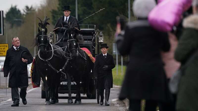 The funeral cortege for murder victim Leah Croucher makes its way to Crownhill Crematorium in Milton Keynes (Image: PA)