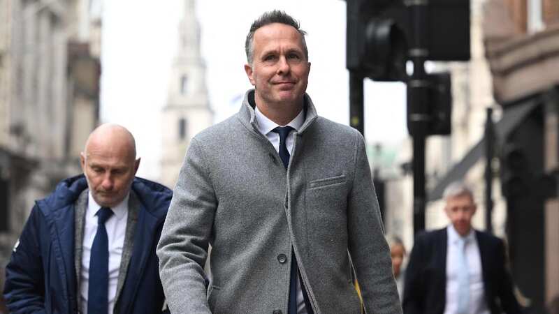 Michael Vaughan arrives ahead of the third day of the ECB hearing (Image: AFP via Getty Images)