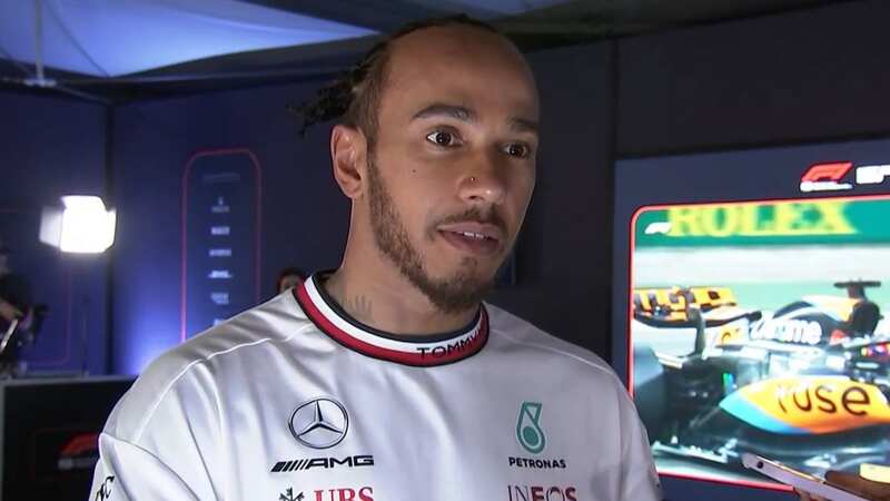 Lewis Hamilton said he was happy to reach Q3 in his Mercedes on Saturday (Image: Sky Sports)