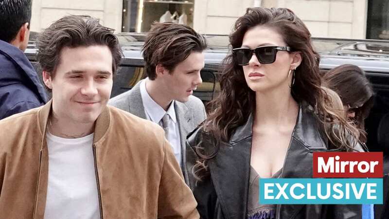 Victoria Beckham with her sons Brooklyn and Romeo and Brooklyn