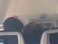 Plane fills with smoke after aircraft strikes bird and engine catches fire