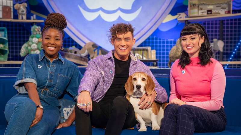 Abby Cook (right) with Mwaka, Joel and Henry in the studio (Image: PA)