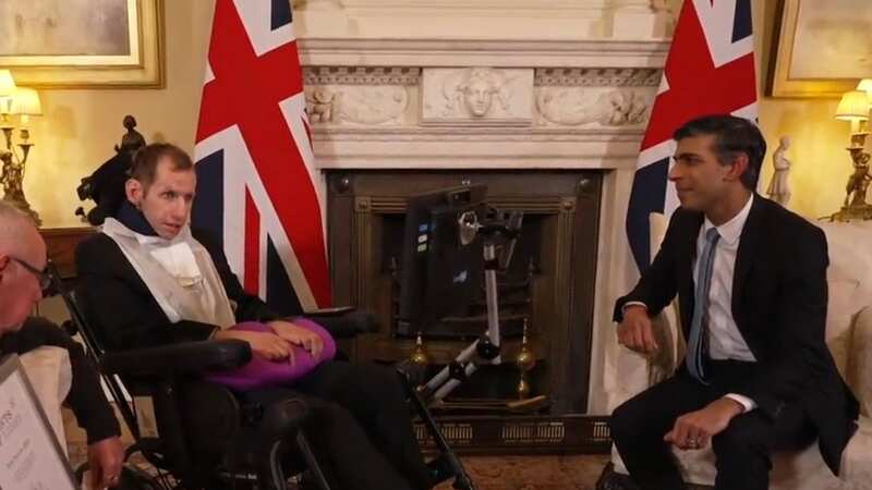 Rob Burrow and Prime Minister Rishi Sunak (Image: BBC)