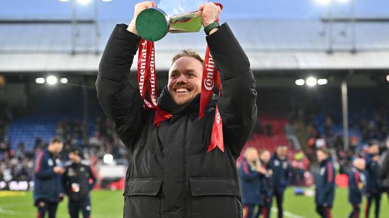Eidevall won the first trophy of his Arsenal reign after taking charge in 2021 (Image: Getty Images)