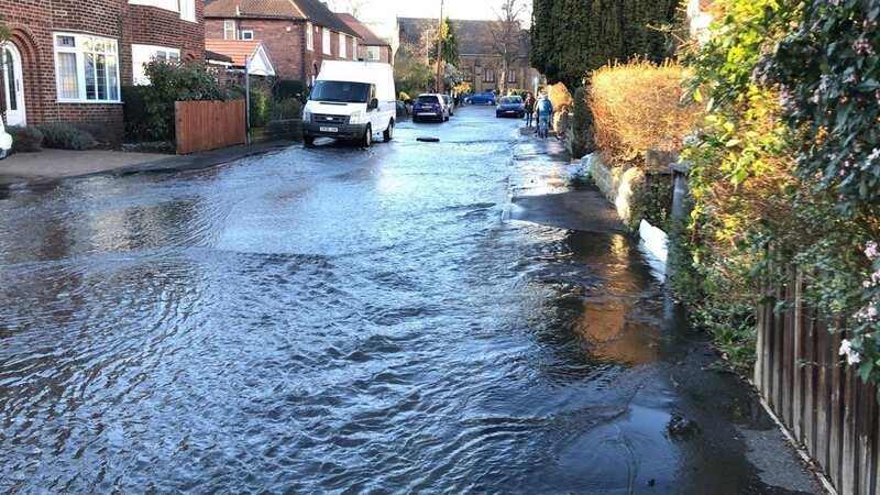 The flooding in Beeston, Nottingham, earlier today (Image: Joshua Hartley)