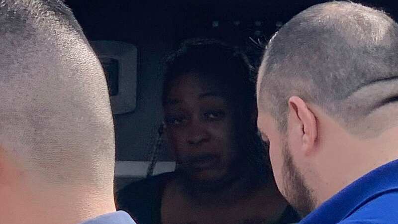 Latavia Washington McGee was seen in a Red Cross ambulance before she was transported to the US (Image: AP)