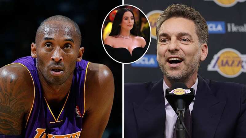 LA Lakers starts Kobe Bryant (left) and Pau Gasol helped their side to two NBA Championships and no have their retired shirts hanging from the rafters together (Image: Getty)