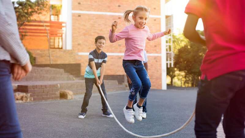 The school banned children from running around outside (stock photo) (Image: Getty)