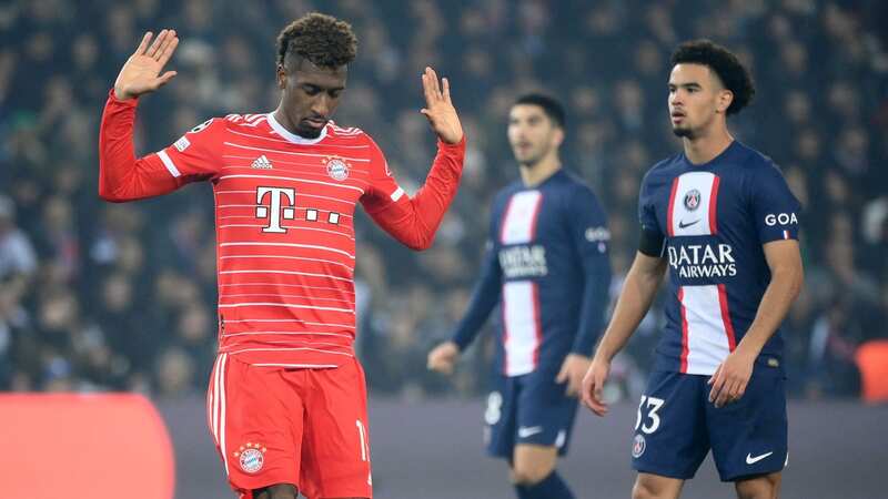 Kingsley Coman refused to celebrate after scoring against his former club in the first-leg (Image: FRANCK FIFE/AFP via Getty Images)