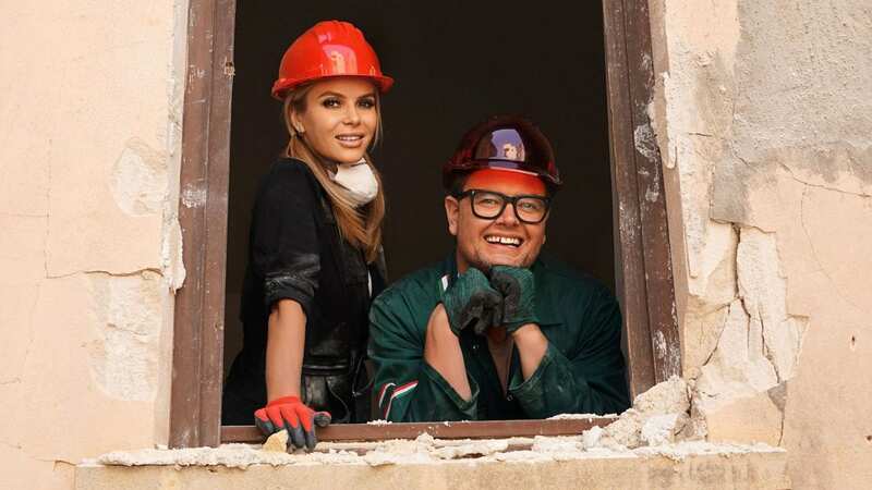 Amanda Holden and Alan Carr on the set of their BBC show (Image: BBC / Voltage TV / Christian Vermaak)