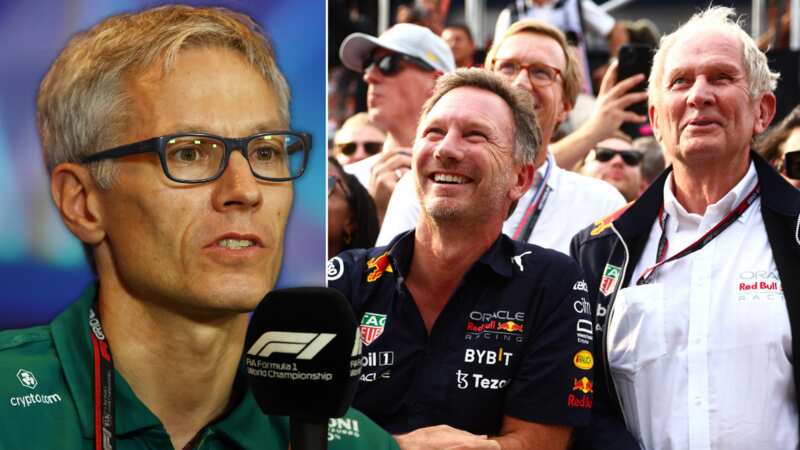 Red Bull chiefs were happy to poke fun as Aston Martin in Bahrain (Image: PA)