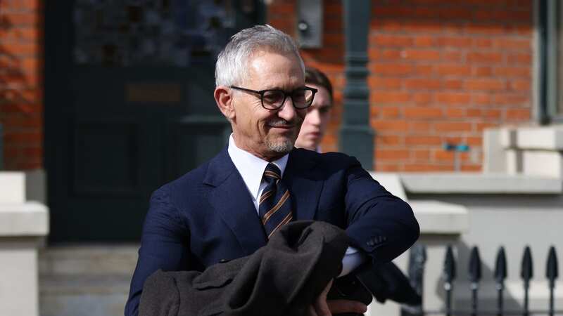 Gary Lineker leaving his home this morning (Image: Getty Images)