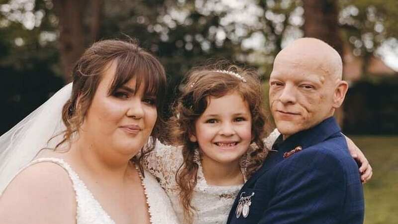 Nattalie Molyneux with husband Mike and daughter Phoebe on their wedding day (Image: Nattalie Molyneux)