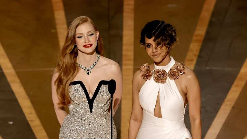 Halle Berry and Jessica Chastain present best actress after Will Smith ban
