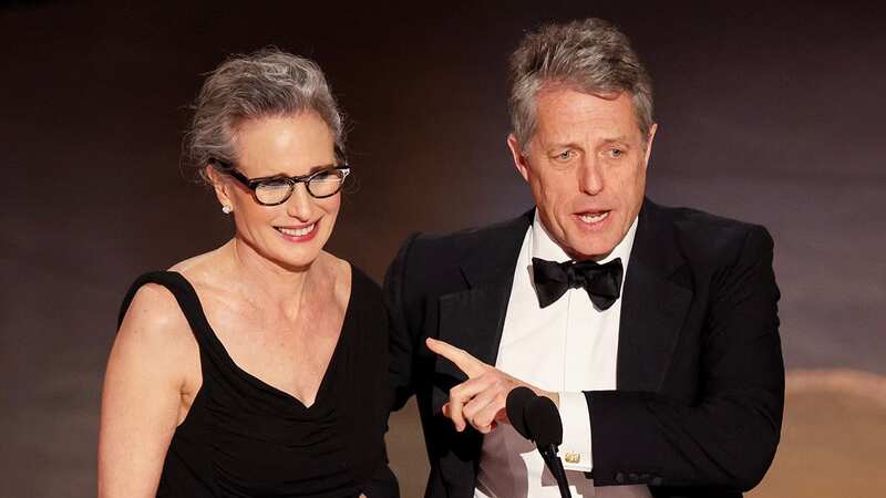 Hugh Grant disgusts Oscars fans with crude joke during Andie MacDowell reunion