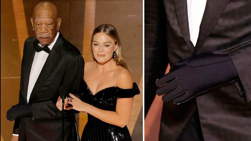 Morgan Freeman and Margot Robbie walk onstage during the 95th Annual Academy Awards (Image: Getty Images)