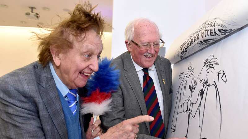 Bill Tidy, pictured with Ken Dodd at a charity event, has died aged 89 (Image: Liverpool Echo)