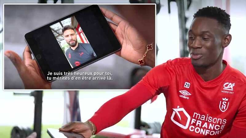 Folarin Balogun was delighted to hear from Olivier Giroud (Image: Canal +)