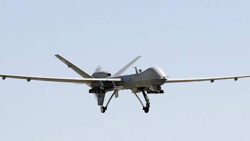 The Reaper drone unleashed two Hellfire missiles (Image: PA)