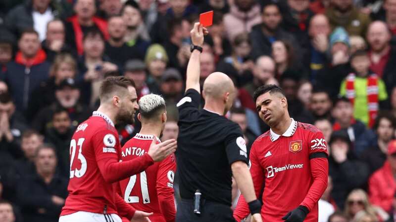 Casemiro was sent-off in Man Utd