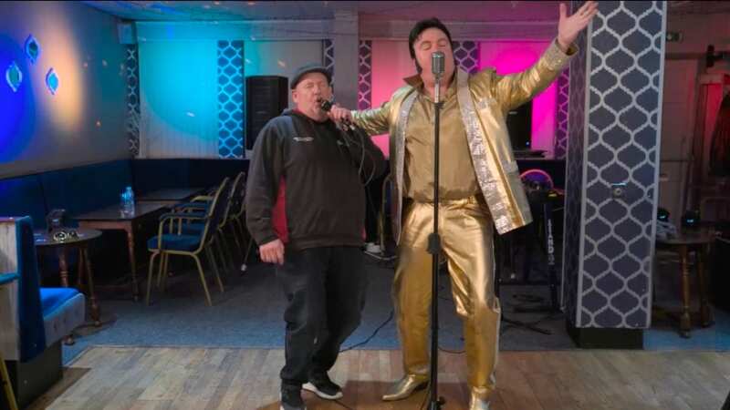 Johnny Vegas and his Elvis-loving cousin Raymond Godwin (Image: ITV)