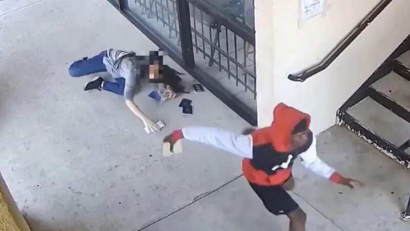 Moment woman left paralysed after thief bodyslams her before stealing $4,300