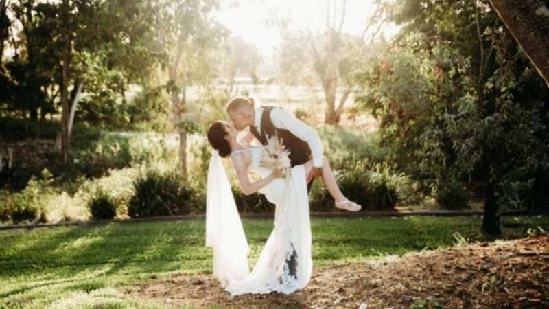 The newlyweds tragically lost their daughter three months before their wedding day (Image: Laken Howden/Second Chapter Photography)