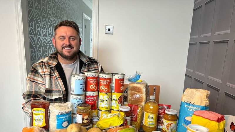 Craig Harker completes eating challenges for the entertainment of his online fans (Image: Dad Loves Food / SWNS)