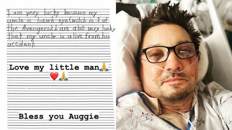 Jeremy Renner shares adorable note from nephew as gruelling recovery continues