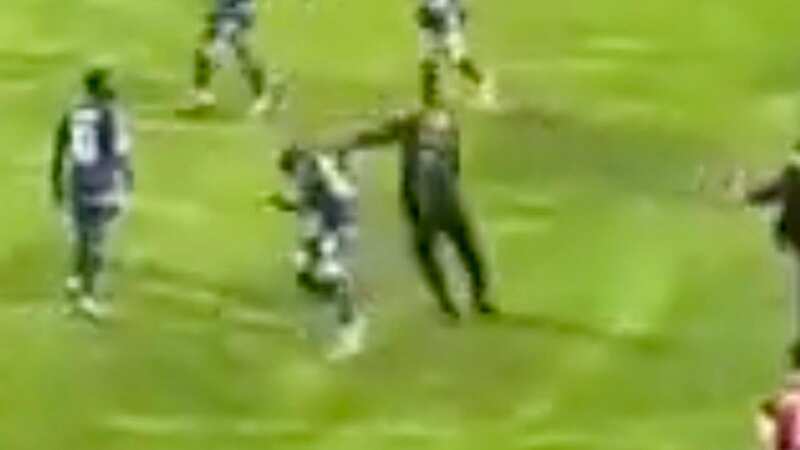 Alessandro Bianco (42) was punched by a pitch invader during Fiorentina