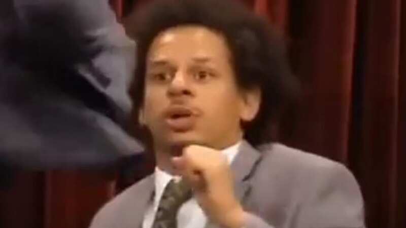 The clip showed Eric Andre looking terrified as Lance beat the table (Image: Adult Swim)