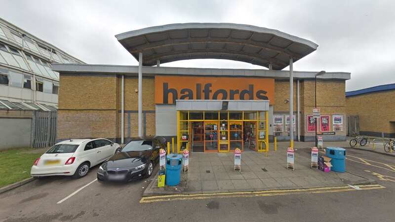 The Halfords store in Brixton, south London, where the harassment took place (Image: Google Maps)