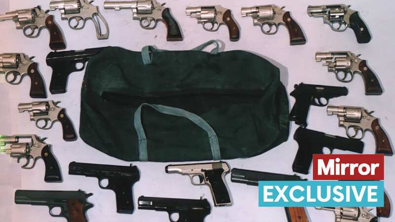 The firearms cache found by Customs officers