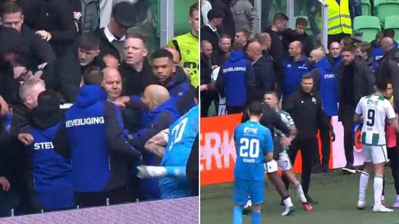 Jetro Willems was punched by a fan during an Eredivise fixture on Saturday (Image: ESPN)