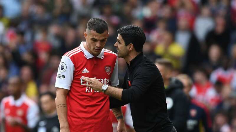 Arteta details inspired message to "phenomenal" Xhaka before Crystal Palace goal