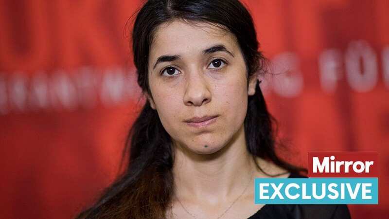 Yazidi human rights activist Nadia Murad speaks with Amal Clooney (Image: Getty Images)