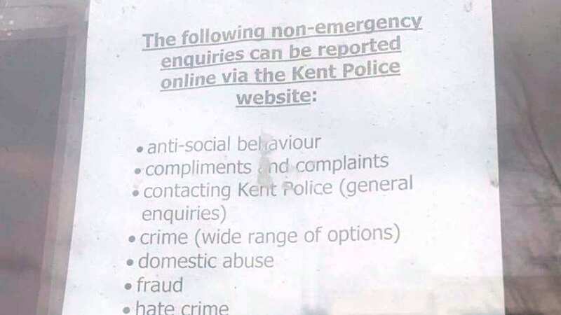 Kent Police were slammed as 