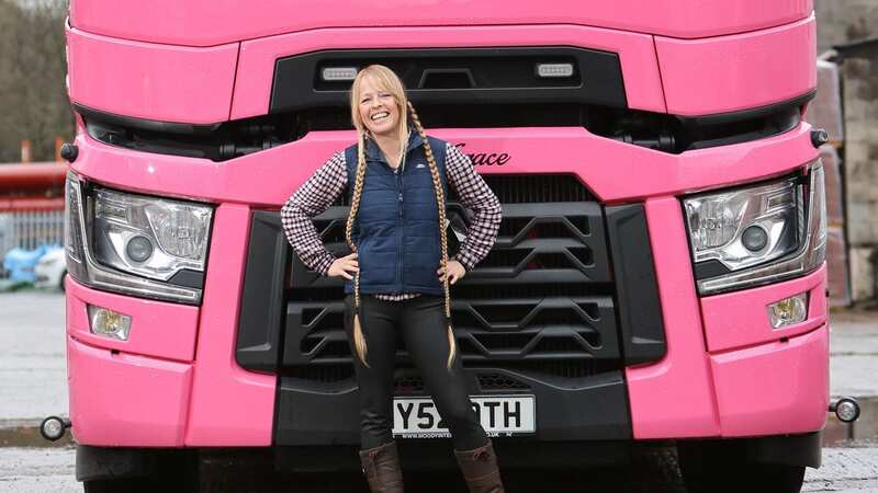 Hayley Hume is thought to be the smallest lorry driver in the world (Image: Anita Maric / SWNS)