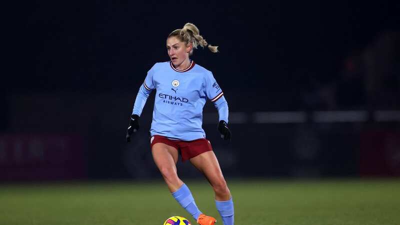 Laura Coombs in action for Man City this season